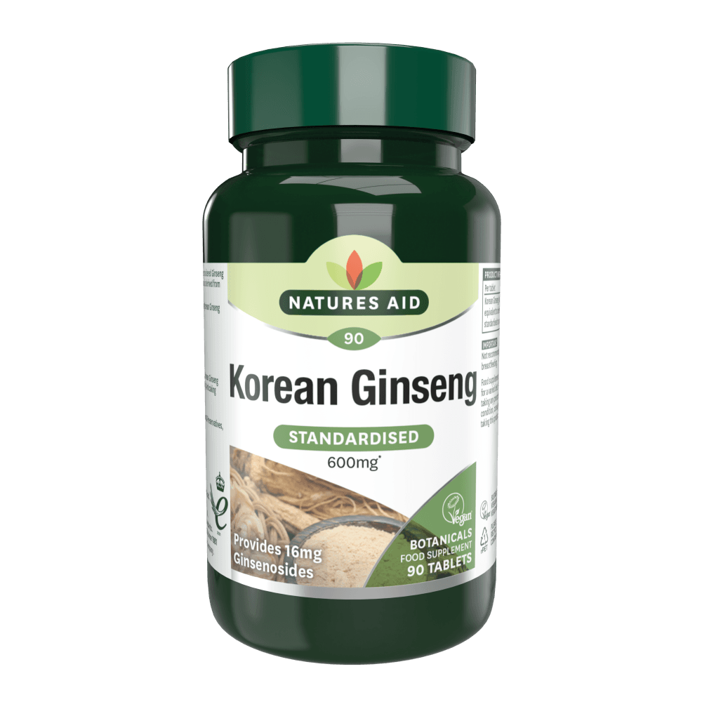 Natures Aid Korean Ginseng 600Mg 90 Tabs