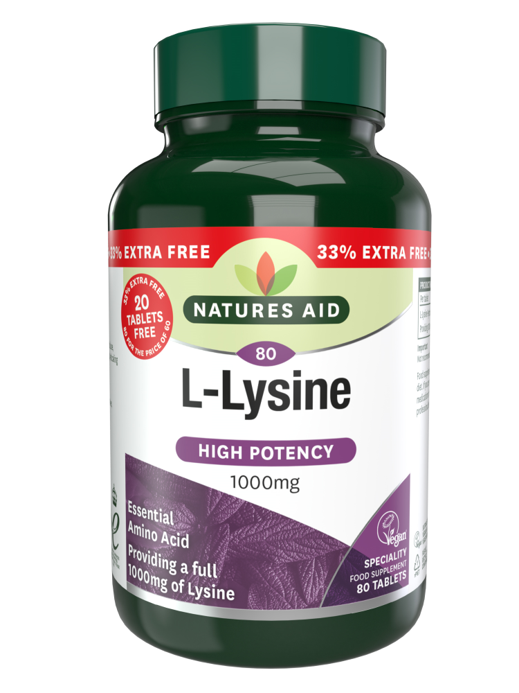 Natures Aid L-Lysine 1000Mg 80S