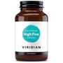 Brown supplement bottle labeled 'High Five Formula' by Viridian on a white background