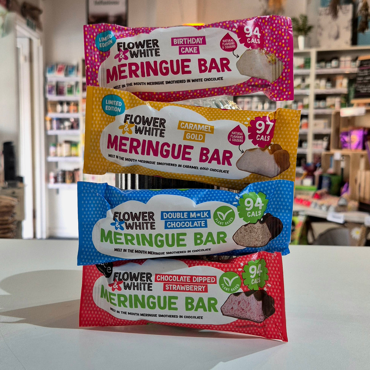 Low Calorie Meringue Bar Bundle | All 4 Flavours | Exclusive Saving from Flower & White