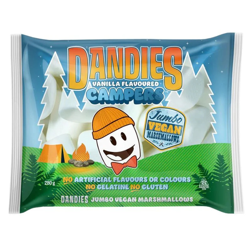 Campers Jumbo Vegan Marshmallows 280g Dandies