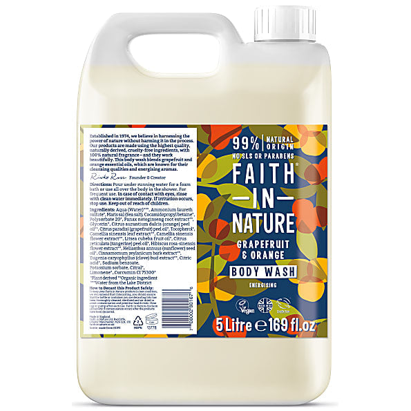 Faith In Nature Grapefruit&Orange B Wash 5L