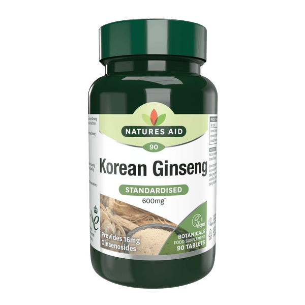 Natures Aid Korean Ginseng 600Mg 90 Tabs