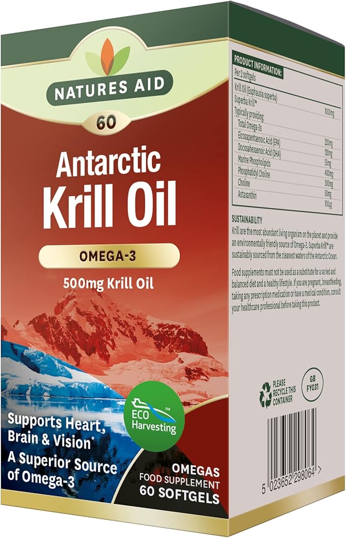 Natures Aid Antarctic Krill Oil 60S
