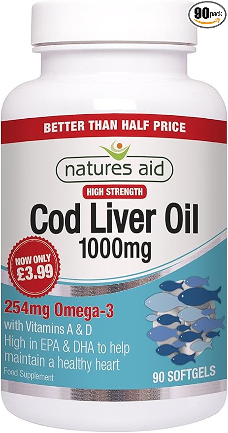 Natures Aid Cod Liver Oil 1000Mg 90S