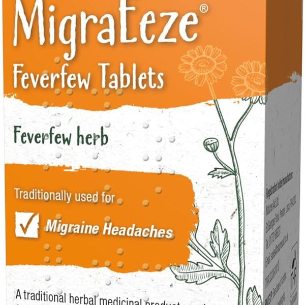 Natures Aid Migraeeze Feverfew Tablets 60 Tabs