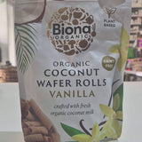 Biona Organic Coconut Wafer Rolls Vanilla packaging video