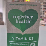 Together Health Vitamin D3 supplement package in a shop background as a video