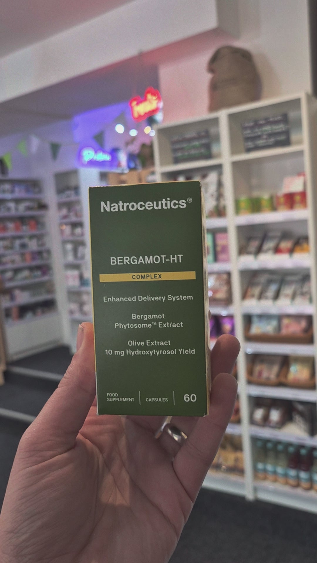 Natroceutics Bergamot-HT Complex bottle and packaging on a white background video
