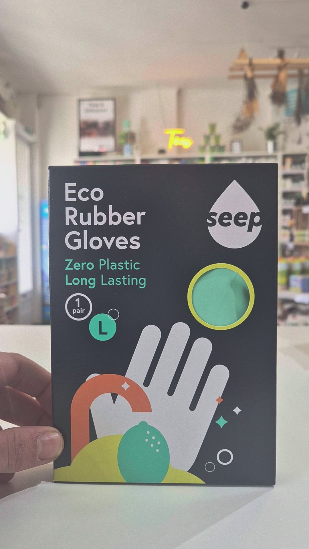 Seep rubber glove gloves, zero plastic long lasting large size