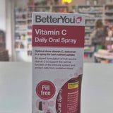 Box of BetterYou Vitamin C Daily Oral Spray in a shop background video