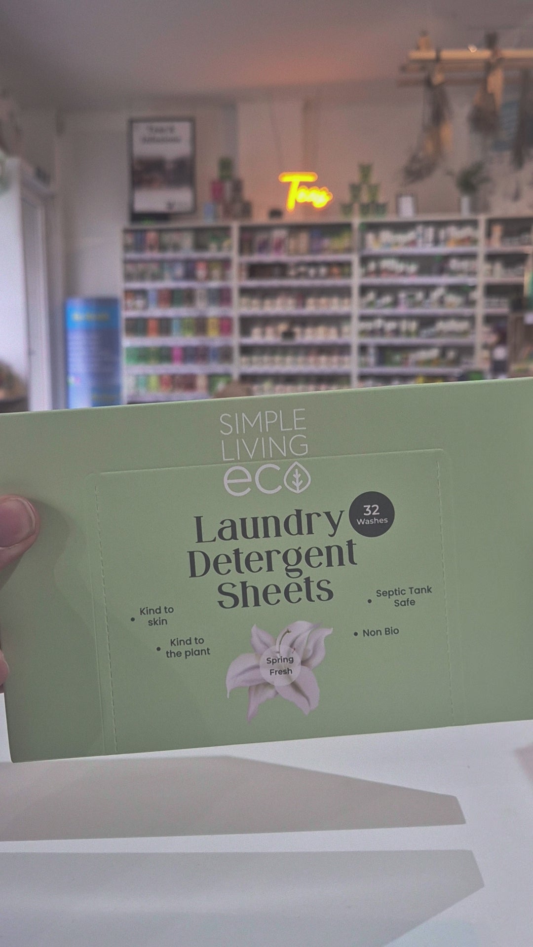 Simple living Eco laundry detergent sheets, spring fresh box