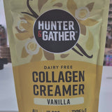 Packaging of Hunter & Gather Collagen Creamer in vanilla flavour on a white background