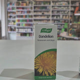 A box of A.Vogel Dandelion Taraxacum oral drops on a surface with a blurred store background video