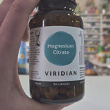 Magnesium Citrate by Viridian in a brown bottle.