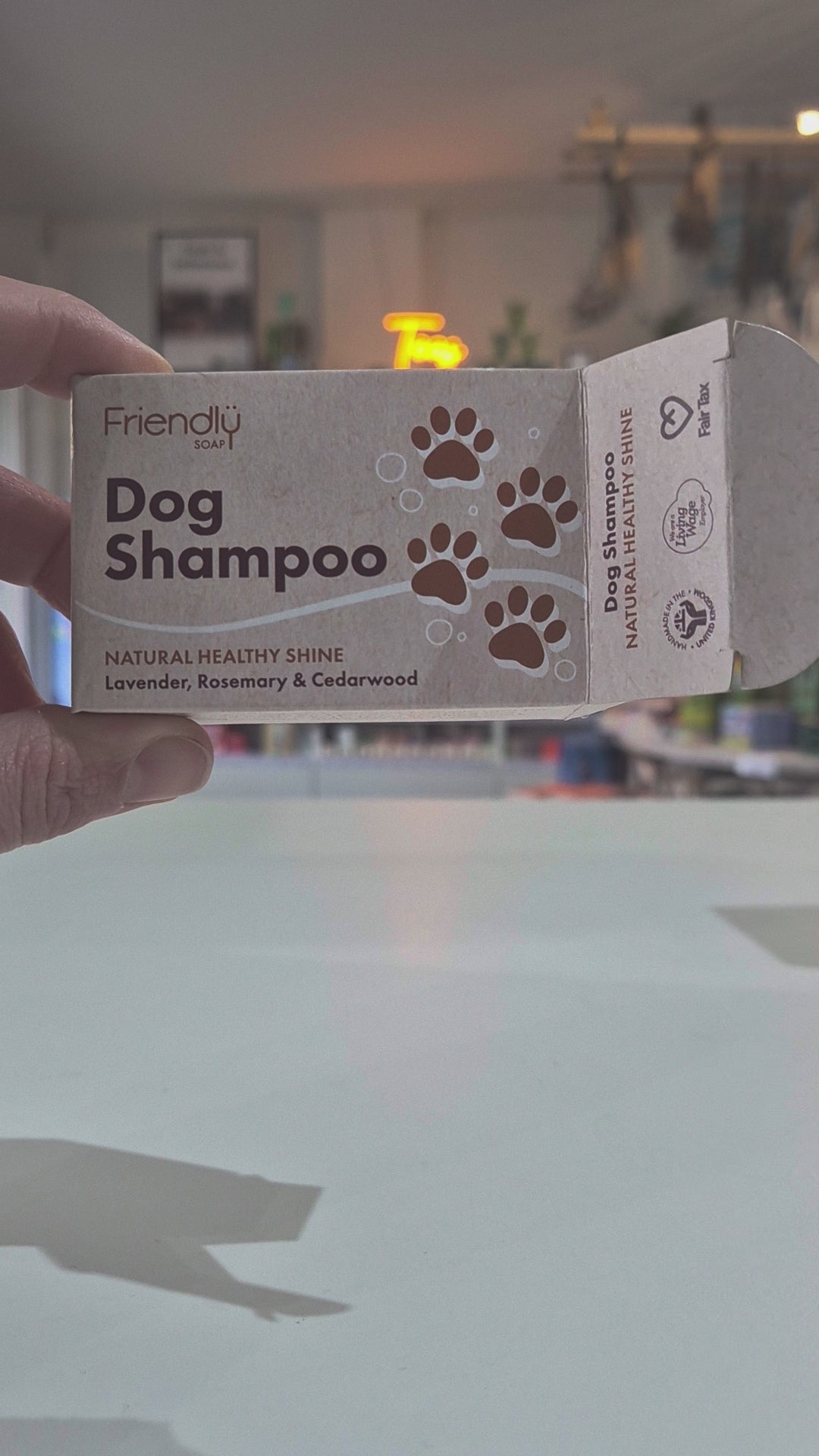 Dog shampoo, bar, lavender, rosemary, and Cedarwood
