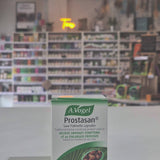 Box of A.Vogel Prostasan Saw Palmetto softgels for urinary symptoms relief due to an enlarged prostate video. 