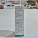 Box of eye drops with text on a surface in a store setting