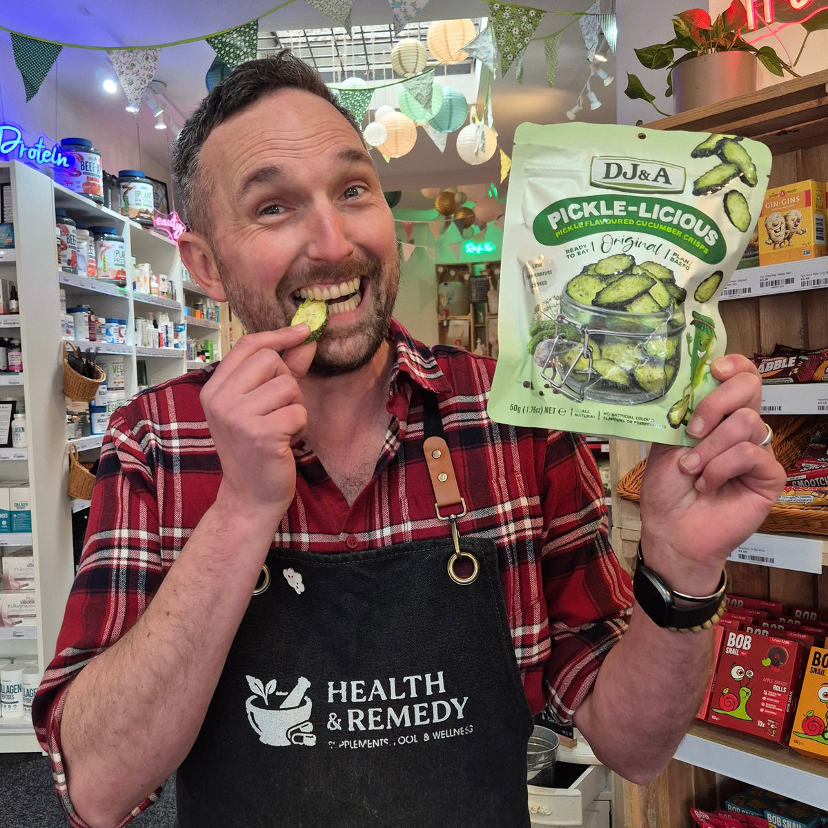 Pickle-Licious Crunchy Cucumber Snack 50g Vegetable Crisps DJ&A