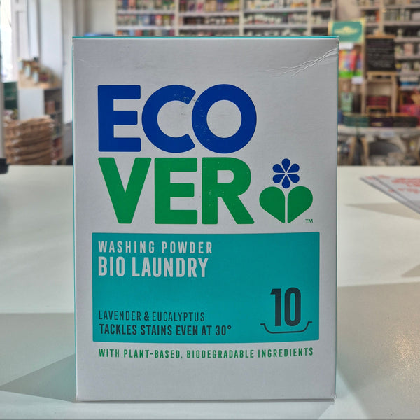 Ecover laundry detergent box in a store setting