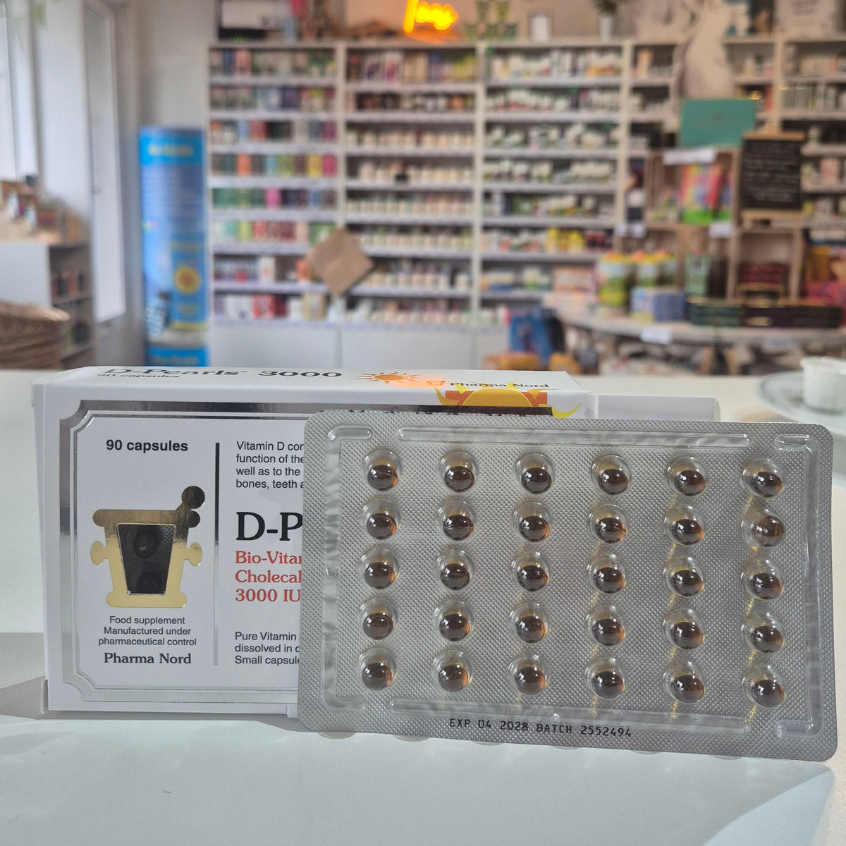 D-Pearls, 30 spherical tablets. 