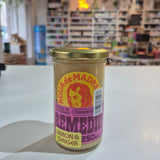 Can of Madre Lemon & Ginger drink with a blurred background