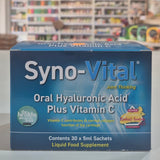 Syno-Vital Oral Hyaluronic Acid Plus Vitamin C packaging in a store setting