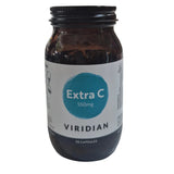 Vitamins bottle labeled 'Extra C 550mg' by Viridian on a white background