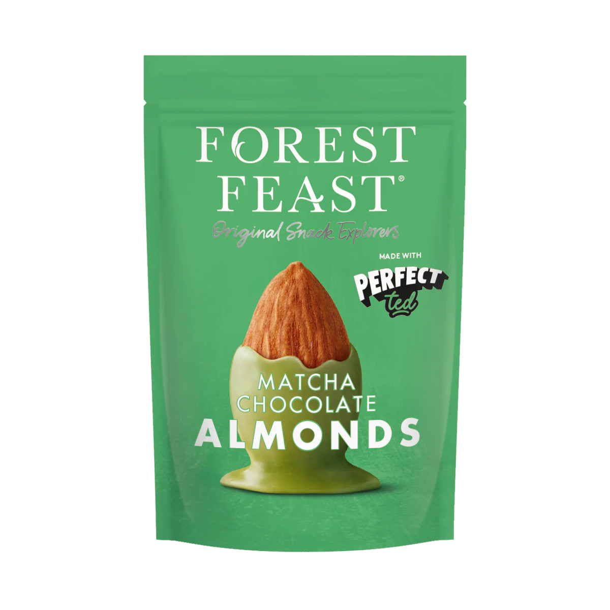 PerfectTed Matcha White Chocolate Almonds 120g Forest Feast