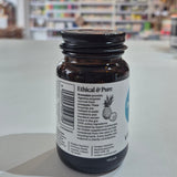 Bottle of Viridian Bromelain 500mg on a counter in a store setting with 'Ethical & Pure' label on a blurred store background