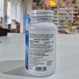 Supplement bottle with nutrition information label in a store setting