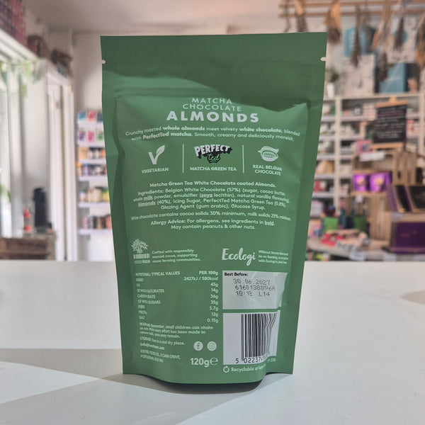 PerfectTed Matcha White Chocolate Almonds 120g Forest Feast