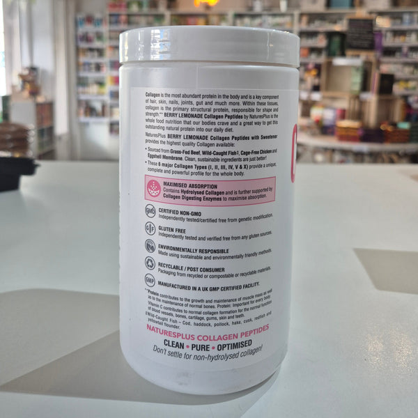 White container with text on a blurred background