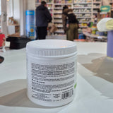 A container with a label in a store setting