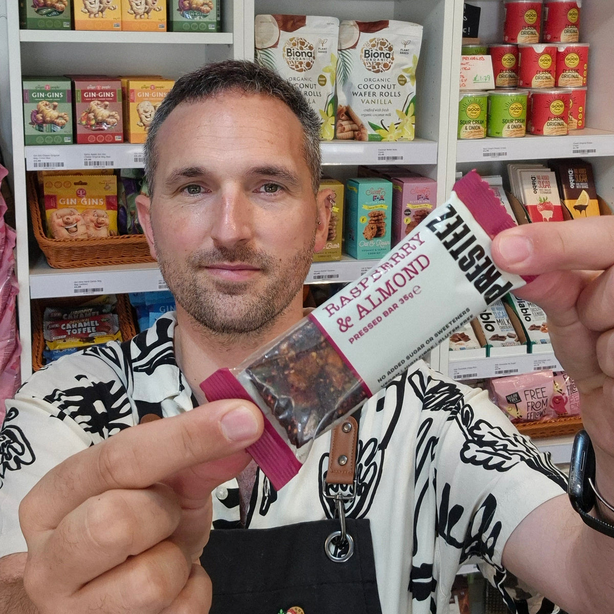 Raspberry & Almond Pressed Bar 35g Presteez