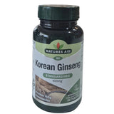 Natures Aid Korean Ginseng supplement bottle on a white background