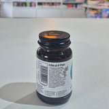 A bottle of Viridian Nutrition L-Theanine & Lemon Balm supplement, with 30 capsules inside, labeled with the product name and strength of 500mg. Bottle labeled 'Ethical & Pure' on a white surface with a blurred background