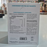 Back of a NaturesPlus supplement package with nutritional information and ingredients list.