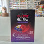 CherryActive Sleep Formula supplement packaging on a shelf with a blurred store background