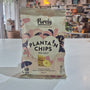 Pack of Purely Plantain Chips Sea Salt on a white surface with a store background