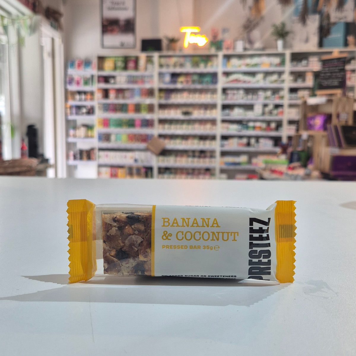 Banana & Coconut Pressed Bar 35g Presteez Fruit and Nut Snack