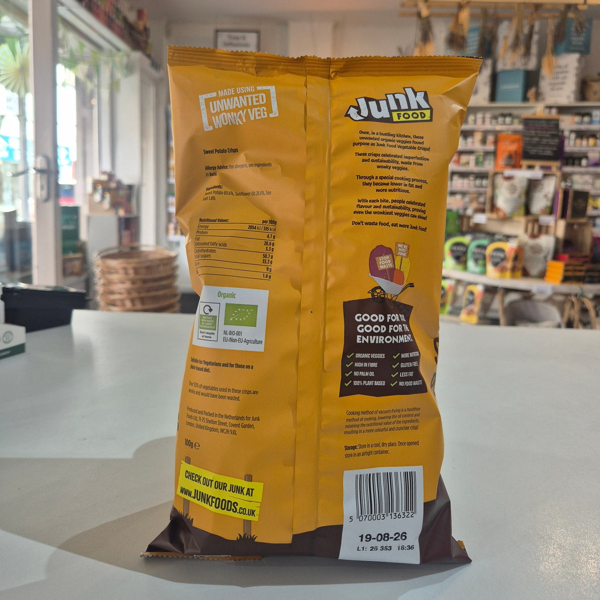 Sweet Potato Crisps 100g Vegetable Crisps Junk Food
