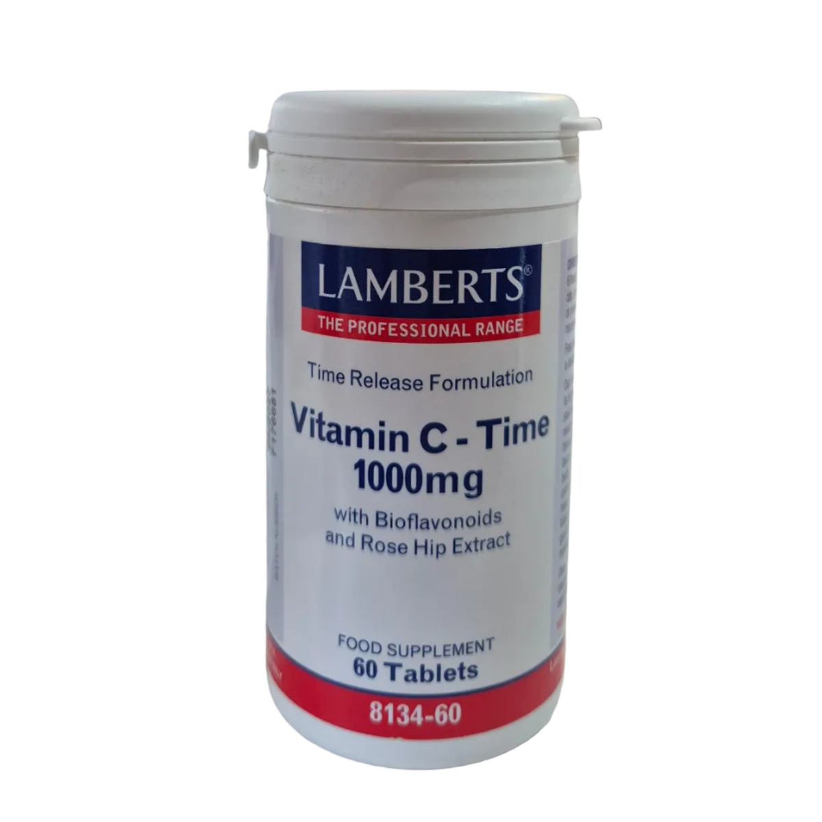 Lamberts Vitamin C-Time 1000mg supplement container on a white background