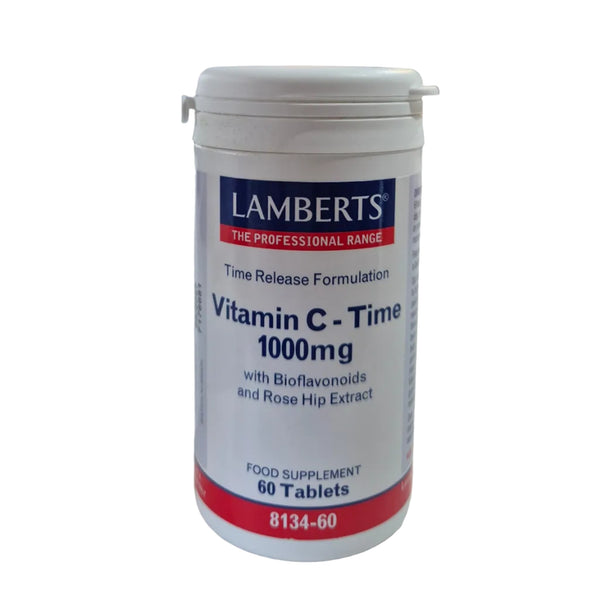 Lamberts Vitamin C-Time 1000mg supplement container on a white background