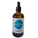 Bottle of Viridian Ionic Magnesium Liquid on a white background