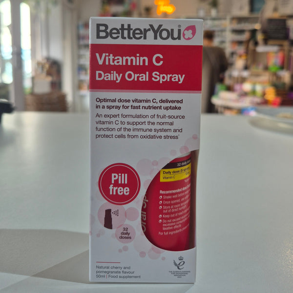 Box of BetterYou Vitamin C Daily Oral Spray on a counter