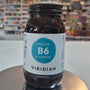 Jar of Viridian High Six B6 B Complex supplement on a counter with a blurred store background