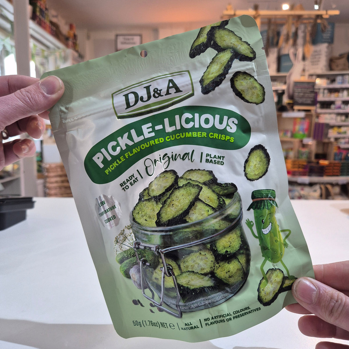 Pickle-Licious Crunchy Cucumber Snack 50g Vegetable Crisps DJ&A