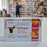 Box of D-Pearls Bio-Vitamin D3 Cholecalciferol 4000 IU in a store setting